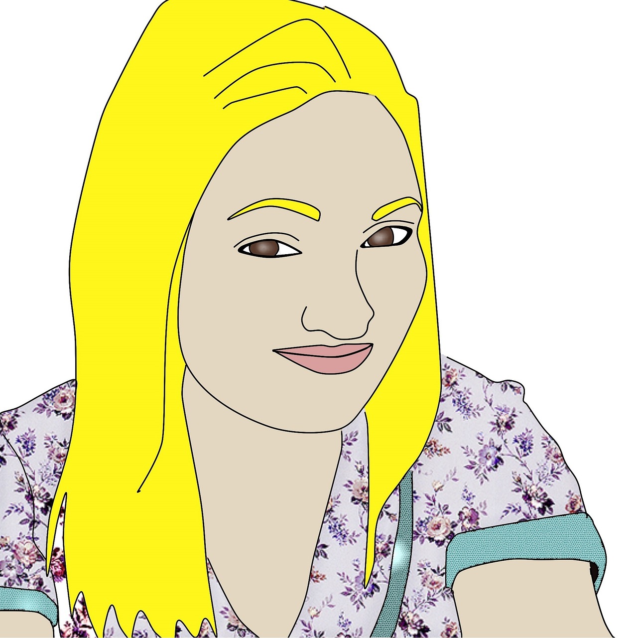 woman, illustration, blonde, beautiful, face